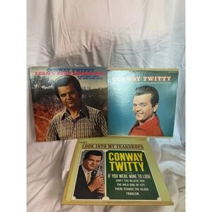 Vintage Conway Twitty Lp Lot Of 3Decca Look Into My Teardrops Can't Stop Loving